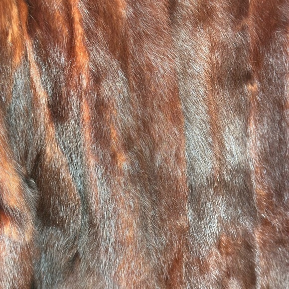 1940’s MINK RED R.J.& NEYMAR Exclusive Stylist LAC Runway 3/4th Length Natural - Picture 13 of 16